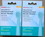 Wavesonic 3 Replacement Brush Heads Cvs - 2 Boxes New Sealed. Fixed Price $16.99.