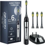 John Sonic Electric Toothbrush 6X Cleaning Power Rechargeable Turbo 606 Blk Nib. Fixed Price $16.95.