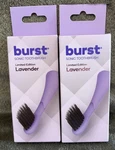 2 Burst Sonic Electric Toothbrush Replacement Heads, Lavender. Fixed Price $10.00.