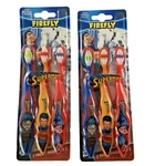 Superman Toothbrushes (6CT) Blue Orange Red Firefly Soft 3 Pack X 2 New In Pkg. Fixed Price $8.01.