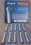 Oral Crossaction Replacement Heads 10 Pack Electric Toothbrush Open Box. Fixed Price $18.99.