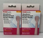2 Boxes Cvs Health Wavesonic Soft Replacement Refill Brush Heads Plaque Removal. Fixed Price $19.00.