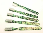 5-PACK Vintage Green Leopard Design Toothbrush By Alan Stuart Of New York. Fixed Price $9.95.
