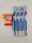 4 Lot Mentadent 31 2-51 1-91 Toothbrushs Soft Full Head Blue, Gray, Purp Nos. Fixed Price $41.95.