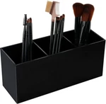 Black Makeup Holder Organizer, 3 Slot Acrylic Cosmetics Brushes Storage So. Fixed Price $15.96.