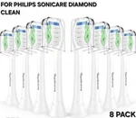 8 Pack Toptheway Replacement Toothbrush Heads For Philips Sonicare Diamond Clean. Fixed Price $17.99.