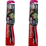 Colgate Monster's High Girl's Soft Bristle Toothbrush Black/pink 2 Pack. Fixed Price $8.09.