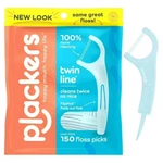 Plackers Twin-line Dental Flossers Cool Mint 150 Count Pack Resealable Bag. Fixed Price $9.88.