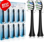 Toothbrush Heads 10-PACK For Aquasonic Black/vibe/duo Series Medium Bristles. Fixed Price $12.99.