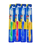 Oral-b Shiny Clean Toothbrushes With Caps, Soft 35, Z Shaped Bristles, 4 Pack. Fixed Price $10.95.