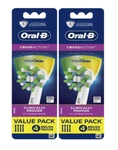 Oral Cross Action Electric Toothbrush Replacement Heads 4 Count 2 Pack. Fixed Price $46.99.