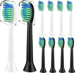 Toothbrush Heads Replacement Compatible With 7AM2M 10 Count Black And White. Fixed Price $13.48.