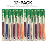 12-PACK Butler Gum Specialty #308 End Tuft Soft Tapered Trim Toothbrush. Fixed Price $26.99.