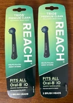 Nib 2X Reach Trios Premium Clean Replacement Toothbrush Heads Fits All Oral-b. Fixed Price $15.99.