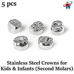 Dental Stainless Steel Crowns For Kids Children Second Molar Size Selection 5PCS. Fixed Price $23.90.