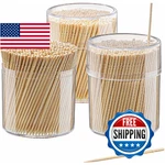 Gusto 1500 Bamboo Wooden Toothpicks Round Single-point Kitchen Dental Use. Fixed Price $14.69.