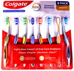 Colgate Total Advanced Whitening Toothbrush Medium 8-PACK. Fixed Price $25.44.