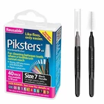 Piksters Interdental Brushes, 40 Pk, Count (pack Of 1), Size 7 (black). Fixed Price $26.90.