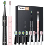 Fairywill 2 Pack Electric Sonic Toothbrush For Adults 5 Modes 8 Heads Set. Fixed Price $24.99.