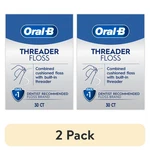 2 Pack Oral-b Glide Pro-health Floss Threaders For Braces Dental Work 30 Ct. Fixed Price $34.50.