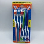 Dr Fresh Firm Nylon Bristles Toothbrushes W/ Tongue Scrubber 6 Pk. Multicolors. Fixed Price $8.79.