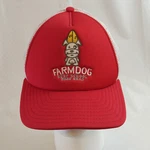 Farmdog Surf School Hat Cap Nags Head North Carolina Mesh Snap Back Red. Fixed Price $8.40.