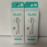 Quip Replacement Soft Bristles Brush Head Refill, White/gray, Lot 2. Fixed Price $18.99.