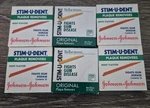 Vtg Johnson & Stim-u-dent Plaque Removers Wooden 6 Packs Of 25. Fixed Price $20.00.